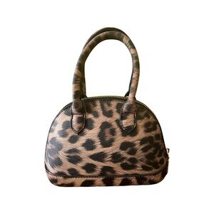 Leopard Print Dome Handbag